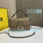 Replica Fend--i Baguette Mini Selleria Handbag Khaki Green